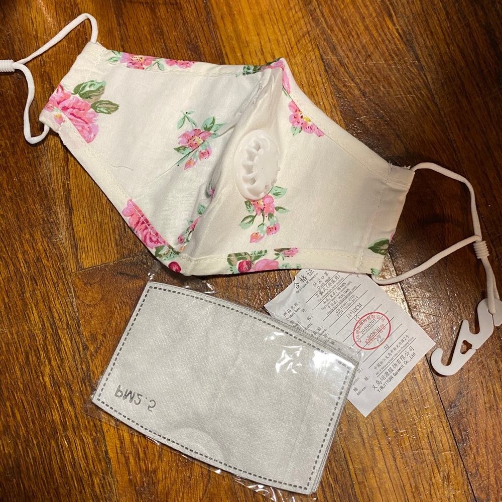 2 RANDOM kids face mask with filters adjustable